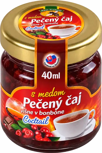 Pečený čaj s medom višne v bonbóne 40 ml