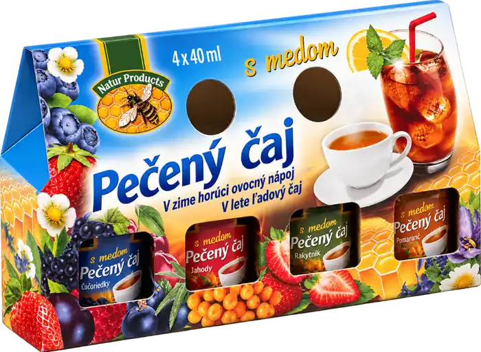Darčekový domček pečeného čaju s medom 4 × 40 ml v letnom obale